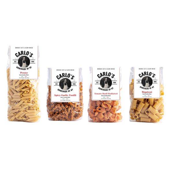 Carlo’s Homemade of NY - Bronze Cut Slow Dried Pasta - 4 Pack Combo