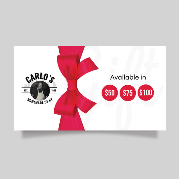 Carlo’s Homemade of NY - Gift Cards