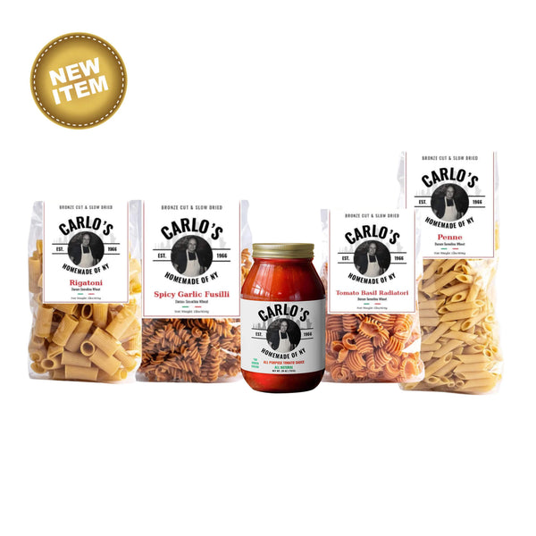 Dinner Deal Combo | Carlo's Homemade Pasta Sauce + Bronze Cut Pasta Slow Dried Pasta