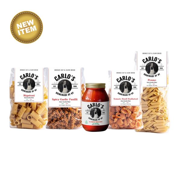 Dinner Deal Combo | Carlo's Homemade Pasta Sauce + Bronze Cut Pasta Slow Dried Pasta
